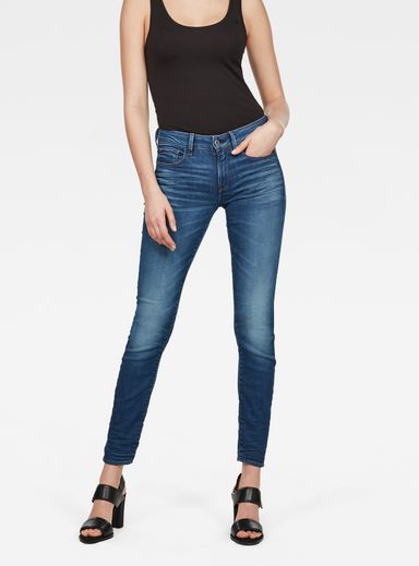 3301 Deconstructed Mid waist Skinny Jeans